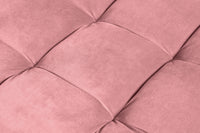 Design Hocker COZY VELVET 80cm altrosa gold Samt Metallfüße