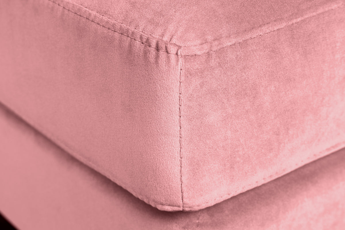 Design Hocker COZY VELVET 80cm altrosa gold Samt Metallfüße