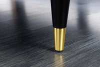 Design Hocker COZY VELVET 80cm altrosa gold Samt Metallfüße