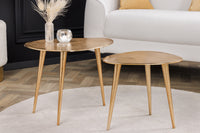 2er Set Couchtisch ELEMENTS 50cm Metall Handarbeit