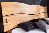 Massivholz Doppelbett AMAZONAS 180x200cm natur Wildeiche Baumkante