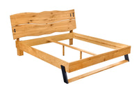 Massivholz Doppelbett AMAZONAS 180x200cm natur Wildeiche Baumkante