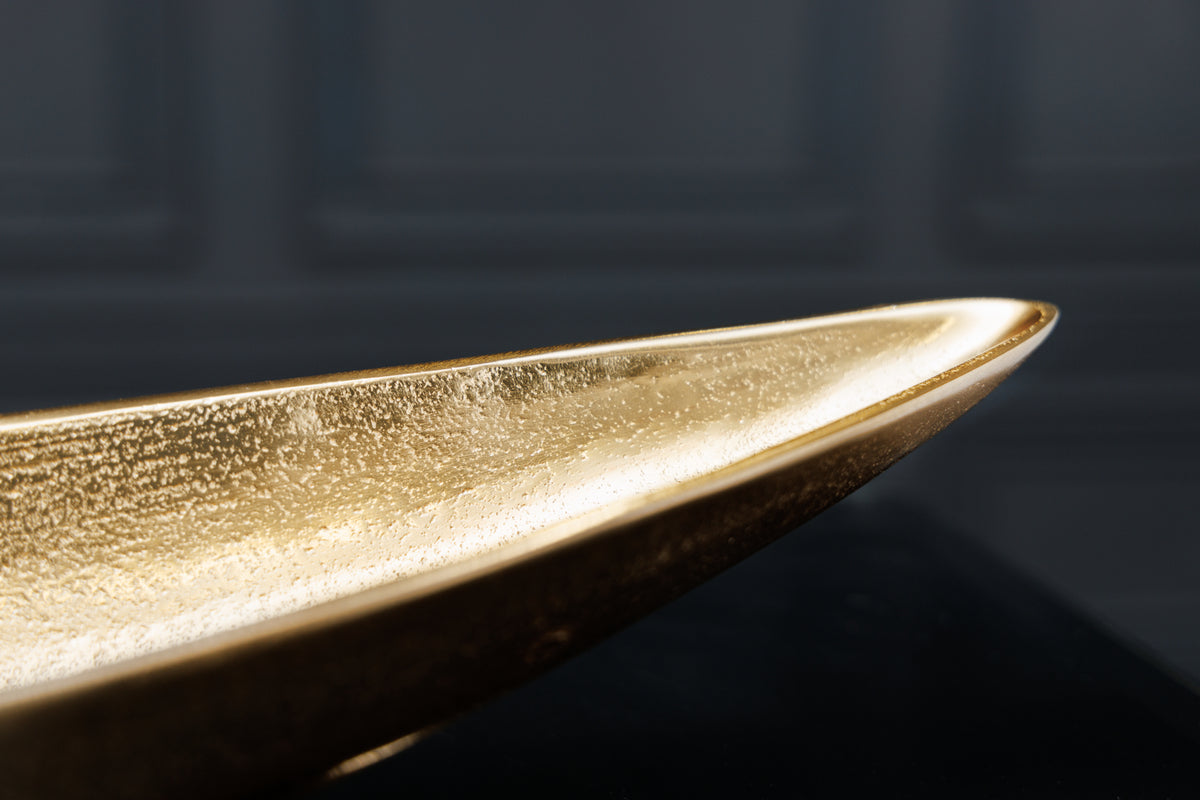 GINKGO Decorative bowl 42cm gold handmade metal