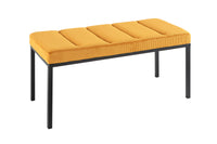 PETIT BEAUTÉ Design Sitzbank 80cm Cord schwarzes Gestell