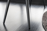 BOUTIQUE design bench 100cm velvet black metal legs