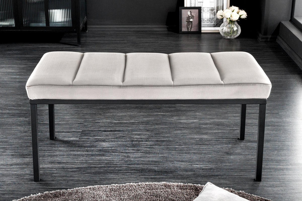 PETIT BEAUTÉ Design Sitzbank 80cm Cord schwarzes Gestell
