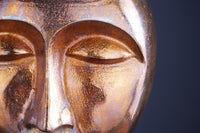 FACE Handgefertigte Vase 50cm Kupfer-Look Antik Aluminium abstrakt