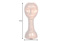 FACE Handgefertigte Vase 50cm Kupfer-Look Antik Aluminium abstrakt