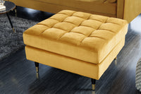 Design Hocker COZY VELVET 80cm altrosa gold Samt Metallfüße