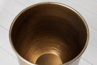 UNIT set of 2 flower pots 70/50cm gold black metal hammer design