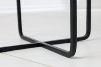 UNIT set of 2 flower pots 70/50cm gold black metal hammer design