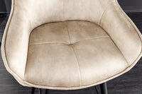 EUPHORIA Design Barhocker Samt schwarze Metallbeine Barstuhl mit Lehne
