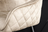 EUPHORIA Design Barhocker Samt schwarze Metallbeine Barstuhl mit Lehne
