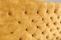 Kingsize Doppelbett PARIS Samt Chesterfield Design