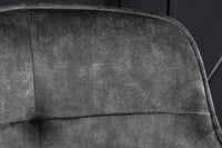 EUPHORIA Design Barhocker Samt schwarze Metallbeine Barstuhl mit Lehne