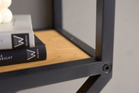 SLIM LINE design wall shelf 77cm natural black wild oak look industrial