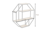 SLIM LINE design wall shelf 77cm natural black wild oak look industrial