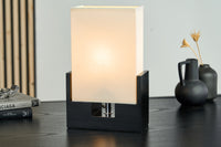 Moderne Tischlampe TWILIGHT 25cm schwarz beige Tischleuchte