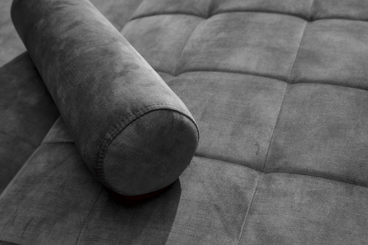 COUTURE Modernes Schlafsofa 196cm Microvelours 3-Sitzer Couch Bettfunktion ink. Kissen