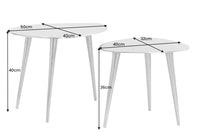 2er Set Couchtisch ELEMENTS 50cm Metall Handarbeit