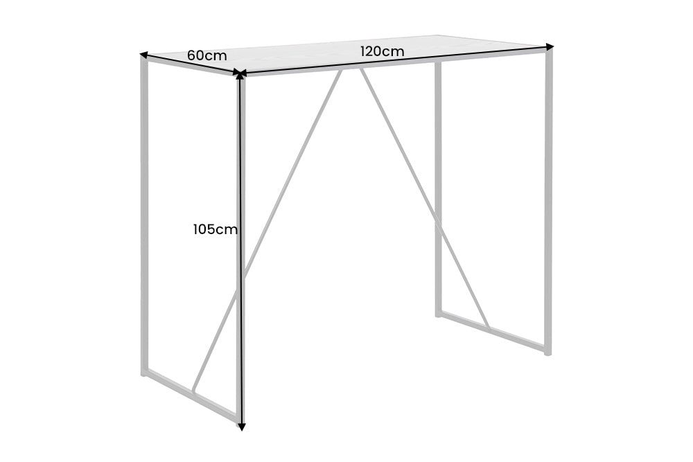 Moderner Bartisch SLIM LINE 120cm Holz-Design Stehtisch Tresen