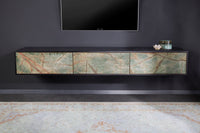 MOUNTAIN SOUL design TV board 200cm hanging/standing marble acacia wood