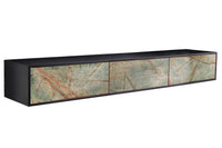 MOUNTAIN SOUL design TV board 200cm hanging/standing marble acacia wood
