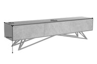 MOUNTAIN SOUL design TV board 200cm hanging/standing marble acacia wood