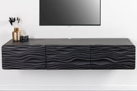 WAVE Design TV Board 160cm black mango solid wood