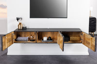 WAVE Design TV Board 160cm black mango solid wood
