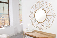 DIAMOND XL Handgearbeiteter Spiegel messing aus Eisen im Retro Design