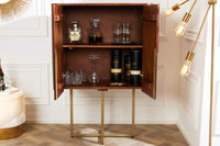 PURE Solid highboard 140cm Sheesham stone finish display case rosewood