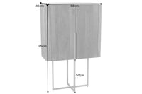 PURE Solid highboard 140cm Sheesham stone finish display case rosewood