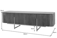 GATSBY Design TV Board 160cm braun mattgold Mangoholz Retro