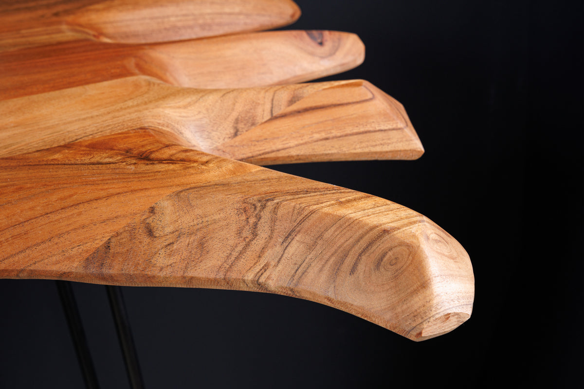 WILD Massivholz Konsolentisch 105cm Akazie natur Hairpin Legs Baumkante