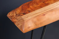 WILD Massivholz Konsolentisch 105cm Akazie natur Hairpin Legs Baumkante