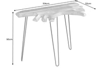 WILD Massivholz Konsolentisch 105cm Akazie natur Hairpin Legs Baumkante