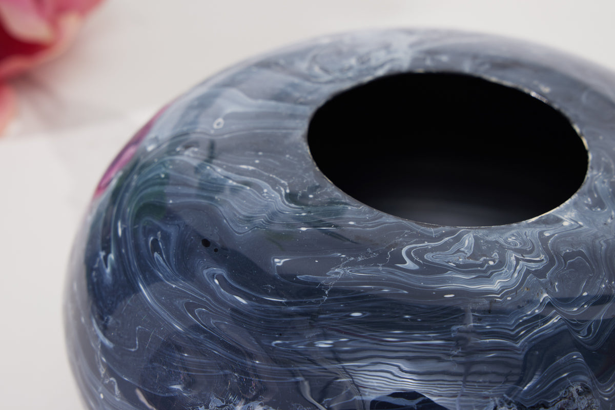ABSTRACT design decorative vase 30cm handmade hammer blow