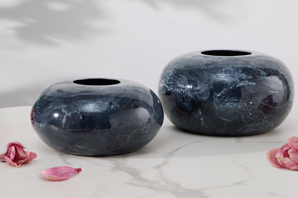 ABSTRACT design decorative vase 30cm handmade hammer blow
