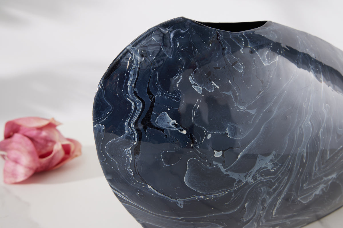 ABSTRACT design decorative vase 30cm handmade hammer blow