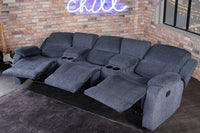 Exklusiver 3er Kinosessel HOLLYWOOD mit Cupholder