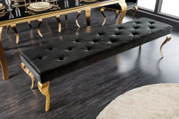 Elegante Sitzbank MODERN BAROCK 172cm Samt Edelstahl