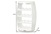 BODEGA WHITE Design Weinfass 65cm weiß gold Pinie Flaschenregal 14 Flaschen