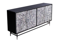 HERITAGE Design Sideboard 160cm Mosaik-Intarsien Kunsthandwerk