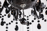 Design Kronleuchter BLACK CRYSTAL XL 80cm schwarz Acryl 15-armig Lüster