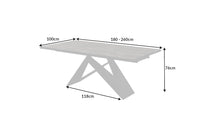 PROMETHEUS extendable dining table 180-220-260cm rust ceramic made in Italy