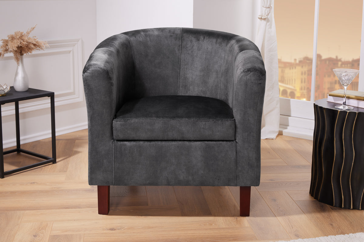 Design Lounge Sessel HEMINGWAY Samt Armlehnen Cocktailsessel