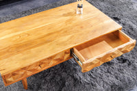 ELEMENTS design side table set of 3 40cm black glass tops in marble look