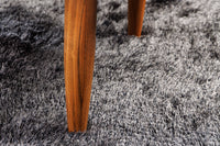 ELEMENTS design side table set of 3 40cm black glass tops in marble look