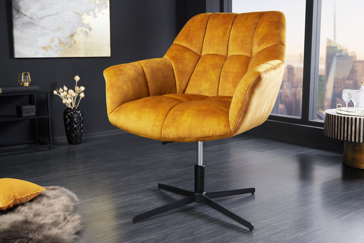 Drehbarer Sessel PAPILLON höhenverstellbar mit Armlehne